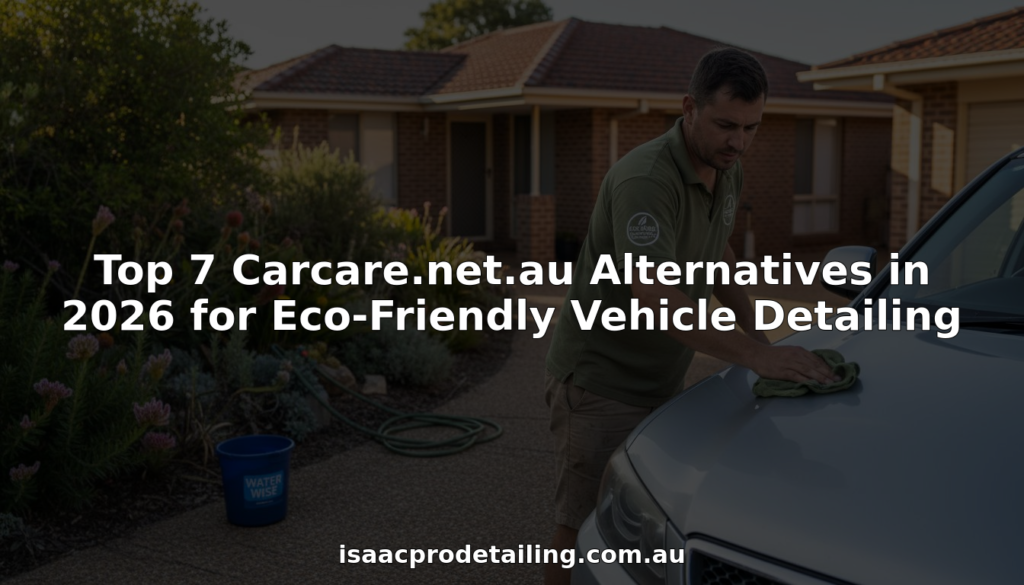 Car detailer cleaning SUV with eco supplies