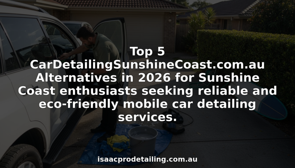 Mobile car detailer working on Sunshine Coast driveway