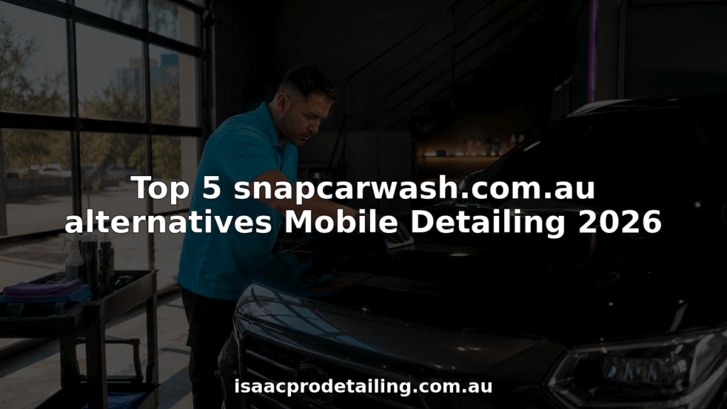 Mobile detailing technician coating car hood outdoors